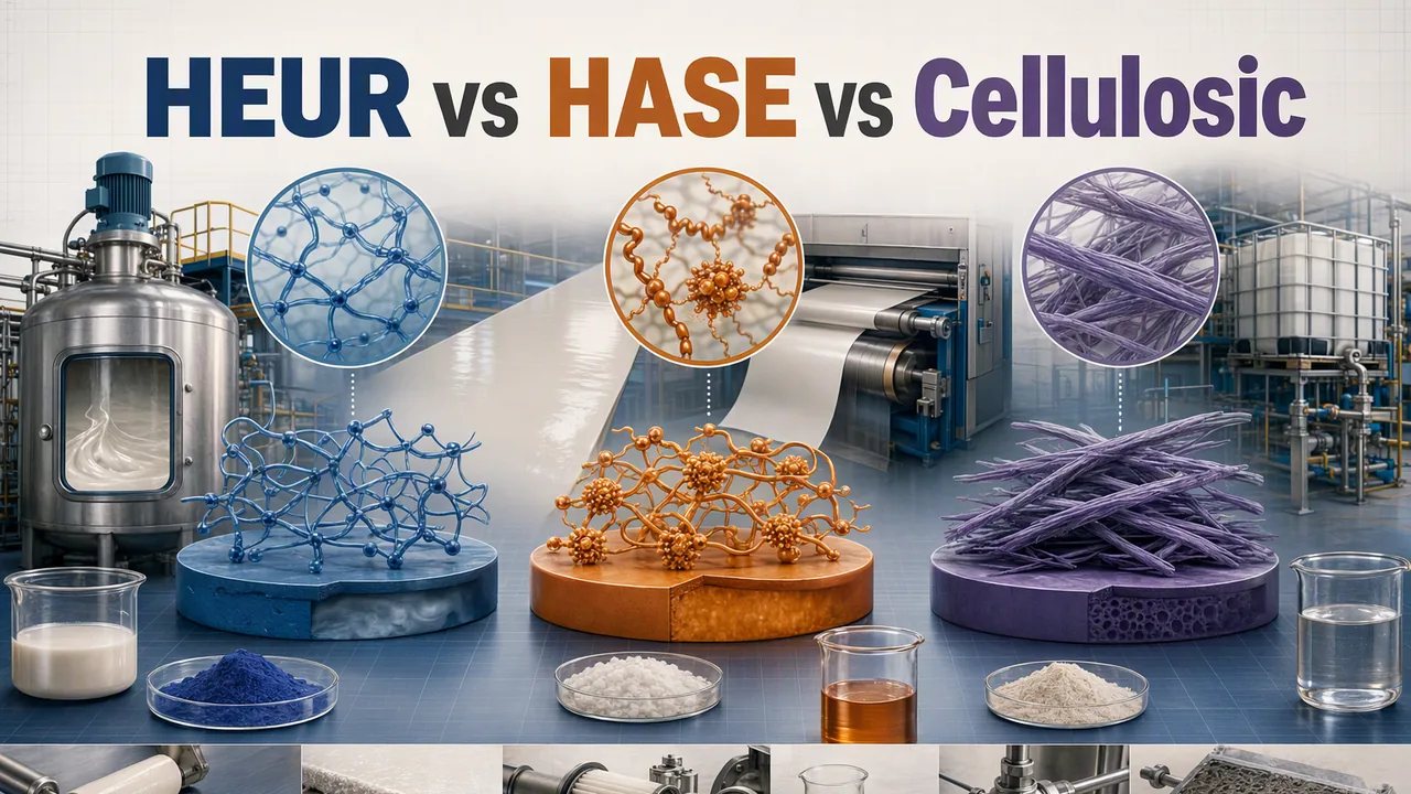 HEUR、HASE 与纤维素增稠剂：流变体系的单位成本